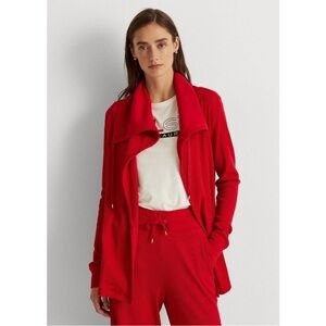 Lauren Ralph Lauren Thermal Waffle-Knit Cardigan - Lipstick Red - Medium